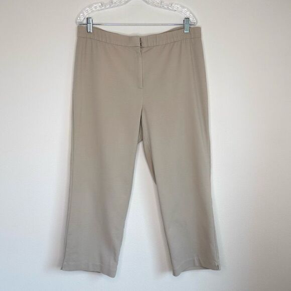 J.Jill Cropped Elasticized Waist Pants Gray Size 16 Cotton Spandex Blend - Picture 1 of 14